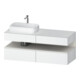 Duravit Meuble sous-lavabo Qatego 140x55x60 cm, blanc mat/blanc mat, Pl, évier gauche-1