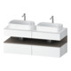 Duravit Meuble sous lavabo Qatego 140x55x60 cm, blanc mat/bois mat, Pl, B bs, B-1