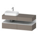 Duravit Meuble sous-lavabo Qatego 140x55x60 cm, blanc mat/brillant, gauche-1