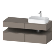 Duravit Meuble sous lavabo Qatego 140x55x60 cm, blanc mat, console, évier droit