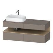Duravit Meuble sous lavabo Qatego 140x55x60 cm, blanc mat, gauche-1