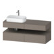 Duravit Meuble sous lavabo Qatego 140x55x60 cm, blanc mat, gauche, niche-1