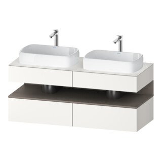 Duravit Meuble sous-lavabo Qatego 140x55x60 cm, blanc mat, Pl, B bs, B
