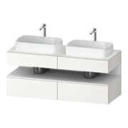 Duravit Meuble sous-lavabo Qatego 140x55x60 cm, blanc mat, Pl, lavabo double face-1