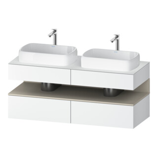 Duravit Meuble sous-lavabo Qatego 140x55x60 cm, blanc mat, placage, B bs, B