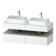 Duravit Meuble sous-lavabo Qatego 140x55x60 cm, blanc mat, placage, B bs, B