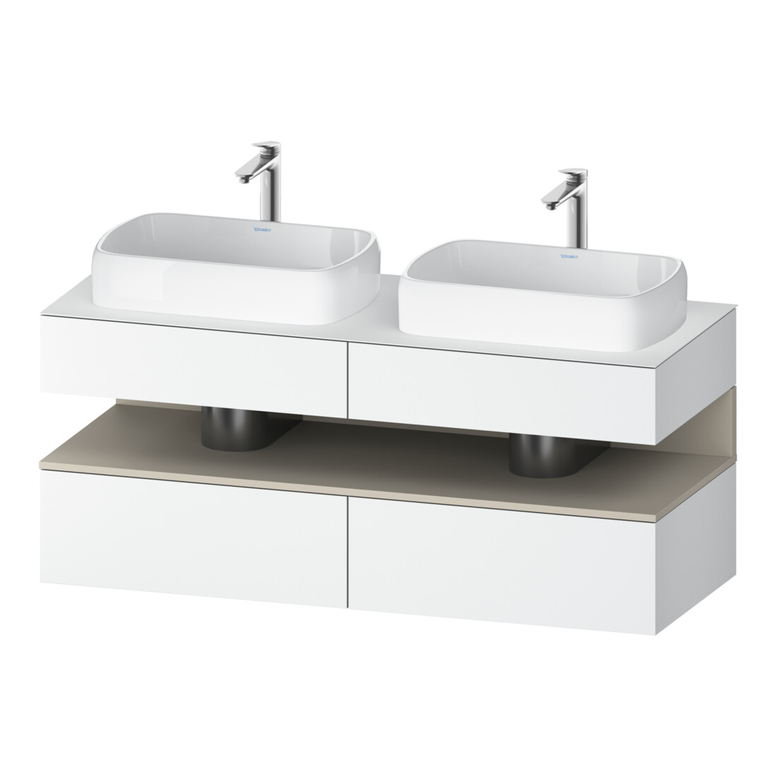 Duravit Meuble sous-lavabo Qatego 140x55x60 cm, blanc mat, placage, B bs, B