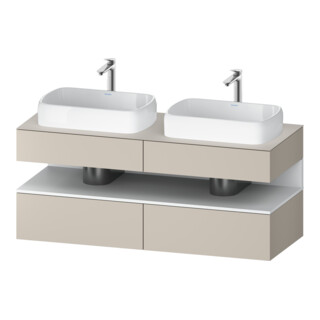 Duravit Meuble sous lavabo Qatego 140x55x60 cm, blanc mat, placage, B bs, B