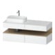 Duravit Meuble sous-lavabo Qatego 140x55x60 cm, blanc mat, placage, brillant-1