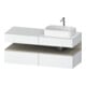 Duravit Meuble sous-lavabo Qatego 140x55x60 cm, blanc mat, placage, évier à droite-1