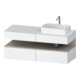 Duravit Meuble sous lavabo Qatego 140x55x60 cm, blanc mat, placage, évier droit-1