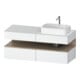 Duravit Meuble sous-lavabo Qatego 140x55x60 cm, blanc mat, placage, évier droit-1