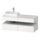 Duravit Meuble sous-lavabo Qatego 140x55x60 cm, blanc mat, placage, évier gauche-1