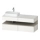 Duravit Meuble sous lavabo Qatego 140x55x60 cm, blanc mat, placage, évier gauche-1