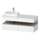 Duravit Meuble sous lavabo Qatego 140x55x60 cm, blanc mat, placage, niche-1