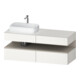 Duravit Meuble sous lavabo Qatego 140x55x60 cm, blanc mat, placage, niche