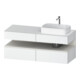 Duravit Meuble sous lavabo Qatego 140x55x60 cm, blanc mat, placage, niche-1