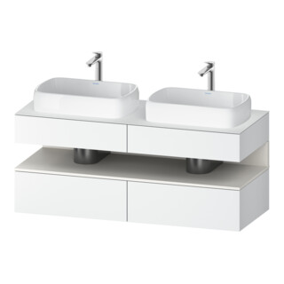 Duravit Meuble sous lavabo Qatego 140x55x60 cm, blanc mat/plaque, B bs, B