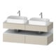 Duravit Meuble sous lavabo Qatego 140x55x60 cm, blanc mat/ta mat, Pl, évier double face-1