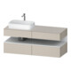 Duravit Meuble sous-lavabo Qatego 140x55x60 cm, blanc mat/ta mat, placage, niche-1