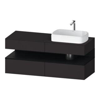 Duravit Meuble sous-lavabo Qatego 140x55x60 cm, blanc/sable/gris, Pl, B r, B
