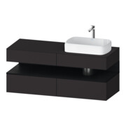Duravit Meuble sous-lavabo Qatego 140x55x60 cm, blanc/sable/gris, Pl, B r, B-1
