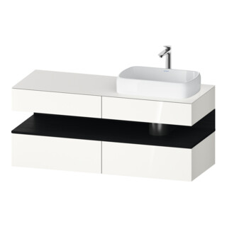 Duravit Meuble sous-lavabo Qatego 140x55x60 cm, chêne clair/blanc, Pl, B r, B