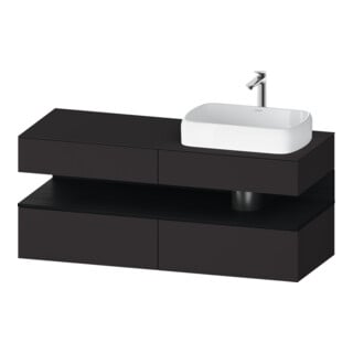 Duravit Meuble sous-lavabo Qatego 140x55x60 cm, chêne clair/gris, PL, évier à droite