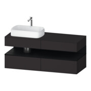 Duravit Meuble sous lavabo Qatego 140x55x60 cm, E blanc/gris m, Pl, robinet gauche-1