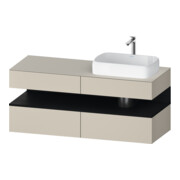 Duravit Meuble sous-lavabo Qatego 140x55x60 cm, E blanc/sable m, Pl, B r, B