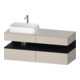 Duravit Meuble sous-lavabo Qatego 140x55x60 cm, E blanc/sable m, Pl, robinet gauche-1