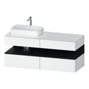 Duravit Meuble sous-lavabo Qatego 140x55x60 cm, E ch/bl m, Pl, robinet gch