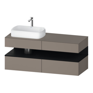 Duravit Meuble sous-lavabo Qatego 140x55x60 cm, E chêne/blanc mat, gauche