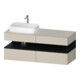 Duravit Meuble sous lavabo Qatego 140x55x60 cm, E chêne/blanc mat, placage, B l, B-1