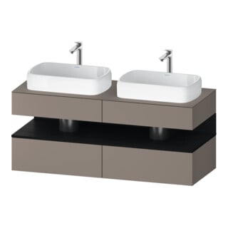 Duravit Meuble sous lavabo Qatego 140x55x60 cm, E chêne/blanc, Pl, B bs, B