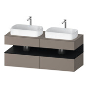 Duravit Meuble sous lavabo Qatego 140x55x60 cm, E chêne/blanc, Pl, B bs, B-1