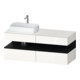 Duravit Meuble sous lavabo Qatego 140x55x60 cm, E chêne/sable blanc, gauche-1
