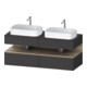Duravit Meuble sous lavabo Qatego 140x55x60 cm, E Ma/Gris m, Pl, B double face-1