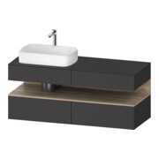 Duravit Meuble sous-lavabo Qatego 140x55x60 cm, E Ma/Gris m, Pl, B l, B-1
