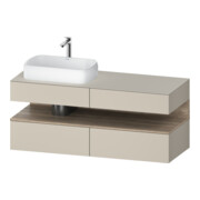 Duravit Meuble sous lavabo Qatego 140x55x60 cm, E Ma/t m, Pl, évier gauche-1