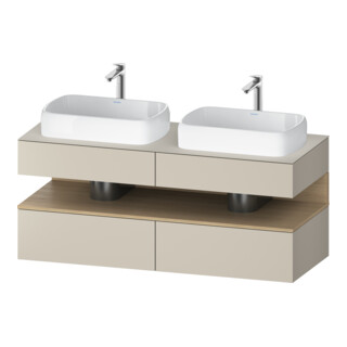 Duravit Meuble sous lavabo Qatego 140x55x60 cm, E na/tau m, Pl, B bs, B