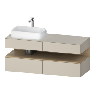 Duravit Meuble sous-lavabo Qatego 140x55x60 cm, E na/tau m, Pl, B l, B