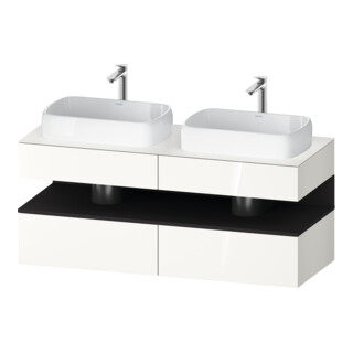 Duravit Meuble sous lavabo Qatego 140x55x60 cm, gris/blanc, placage, B bs, B
