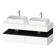 Duravit Meuble sous lavabo Qatego 140x55x60 cm, gris/blanc, placage, B bs, B-1