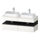 Duravit Meuble sous-lavabo Qatego 140x55x60 cm, gris/blanc, placage, portes des deux côtés-1