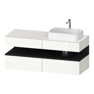 Duravit Meuble sous-lavabo Qatego 140x55x60 cm, gris/blanc, plan, bord, B