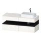 Duravit Meuble sous-lavabo Qatego 140x55x60 cm, gris/blanc, plan, bord, B-1