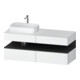 Duravit Meuble sous-lavabo Qatego 140x55x60 cm, gris m/blanc m, Pl, L l, L-1