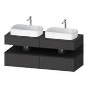 Duravit Meuble sous-lavabo Qatego 140x55x60 cm, gris m/Gr m, Pl, B double face-1