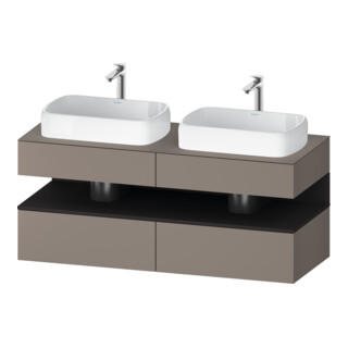 Duravit Meuble sous-lavabo Qatego 140x55x60 cm, gris/marron, Pl, B bs, B